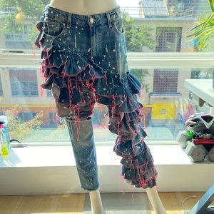 Reworked Denim Pants
